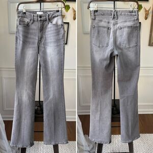 Good American Good Classic Bootcut Jeans $170 Black Grey 4 34” Inseam
